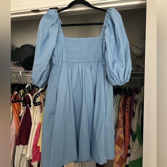 Abercrombie Ruched Puff Sleeve Dress - Picture 3 of 5